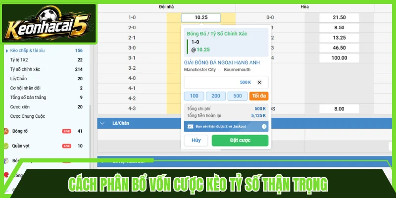 Cách phân bổ vốn cược kèo tỷ số thận trọng