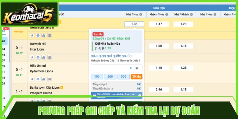 Phương pháp ghi chép và kiểm tra lại dự đoán
